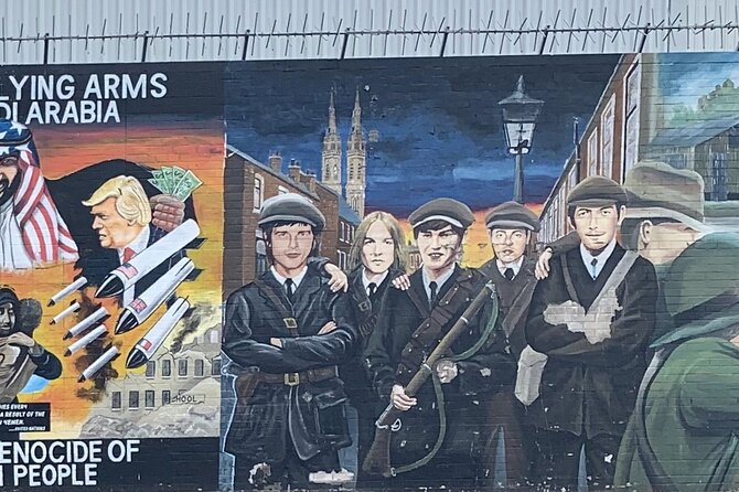 Award Winning Express 2 Hours Belfast Black Taxi/Cab tours - Divis Street and the International Mural Wall