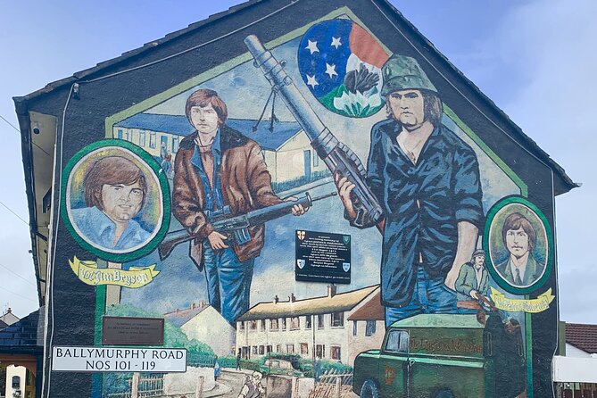 Award Winning Express 2 Hours Belfast Black Taxi/Cab tours - The Bobby Sands mural and the memory of the IRA