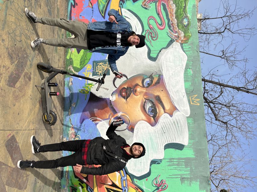 Barcelona: Graffiti E-Scooter Tour - Riding from famous Barcelona to quieter corners