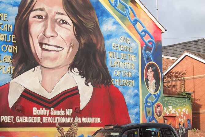 Black Taxi Mural "Tour Like A Local" - The Bobby Sands Mural and the republican side