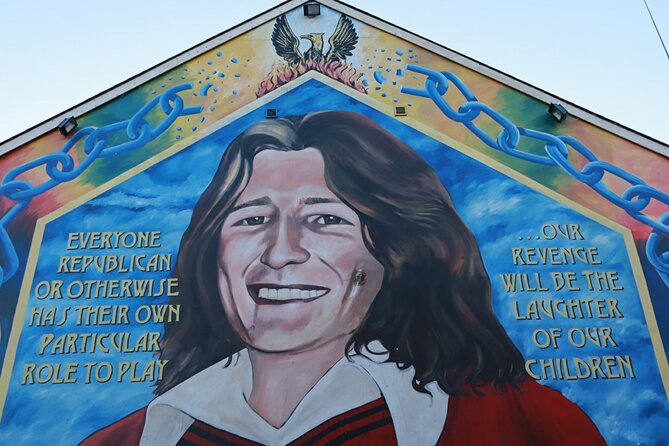Black Taxi Tour of Belfast – Politics, Murals peace walls Tour - Bobby Sands mural as the final stop