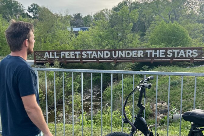 Guided Asheville E-bike Tour of River Arts, Mountains and Murals - Starting at Carrier Park with a short learning curve