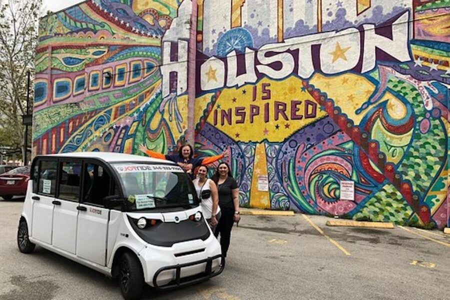 Houston: Mural Tour by Electric Cart - Meeting the cart near Space City Birria Tacos