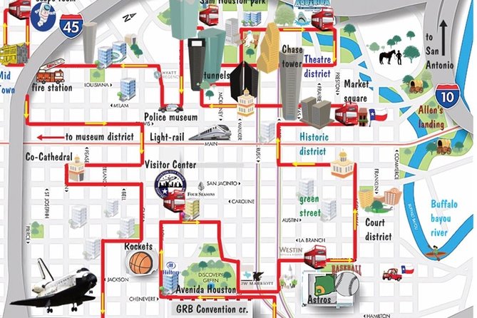 Houston's Official City & Mural Tour! - Historic buildings beyond the main towers