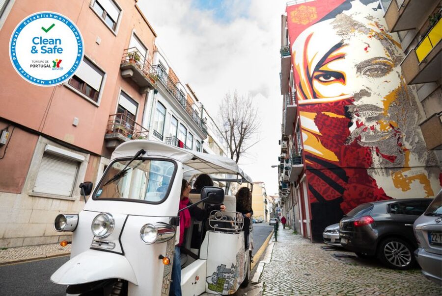 Lisbon: Street Art TukTuk Tour - Baixa begins the story with a central-city view