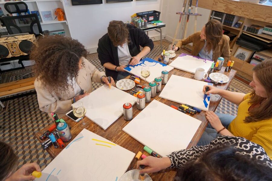 Paris: Graffiti on Canvas Workshop at an Art Studio - Learning four street-art techniques