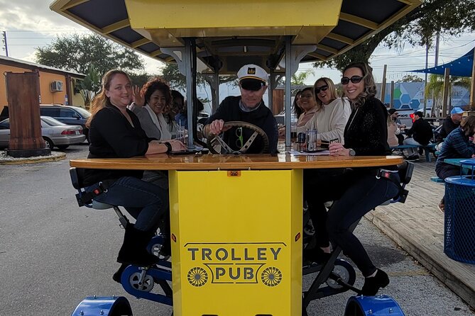 Party Bike through St. Pete with Bar+Mural Stops on Trolley Pub - Pinellas Ale Works: a dog-friendly outdoor brewery