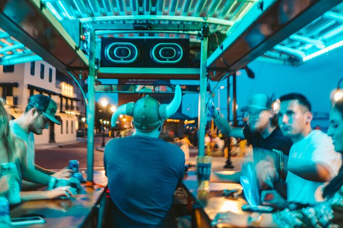 Party Bike through St. Pete with Bar+Mural Stops on Trolley Pub - The workout is real, especially in Florida heat