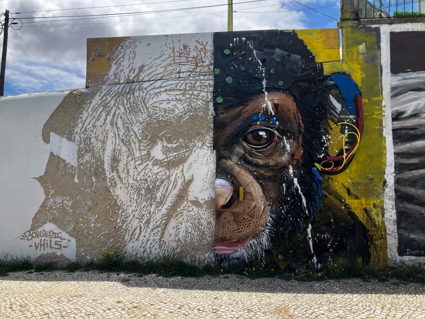 Street Art Lisbon: Tuk Tuk Tour - Senhora do Monte: the view between art stops