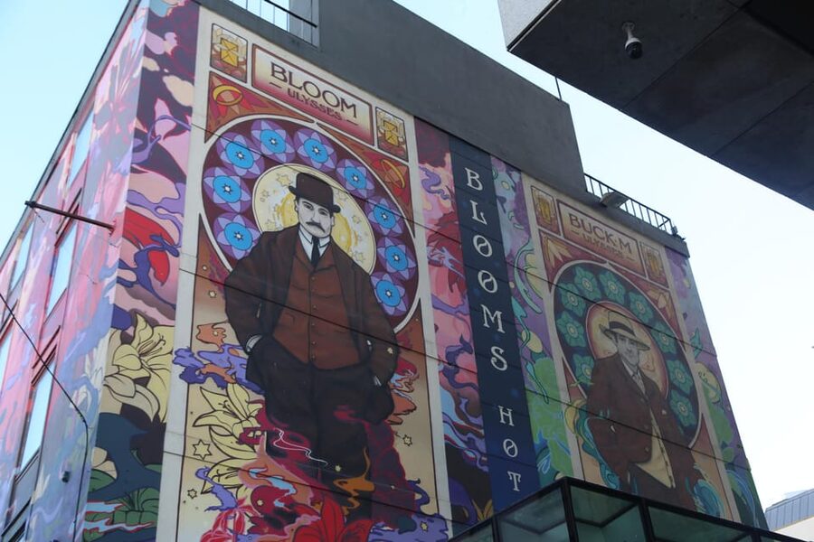 Street Art Walking Tour - Temple Bar beyond the pub signs