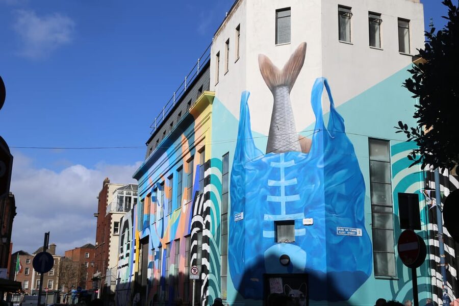 Street Art Walking Tour - Blooms Hotel and street art on working buildings