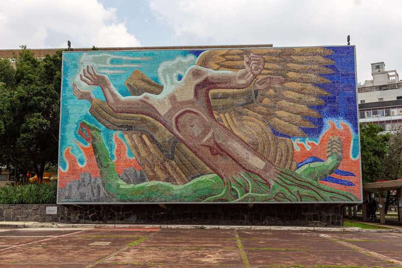 UNAM: Murals & Revolution - Outside the Olympic Stadium for Diego Rivera’s mural